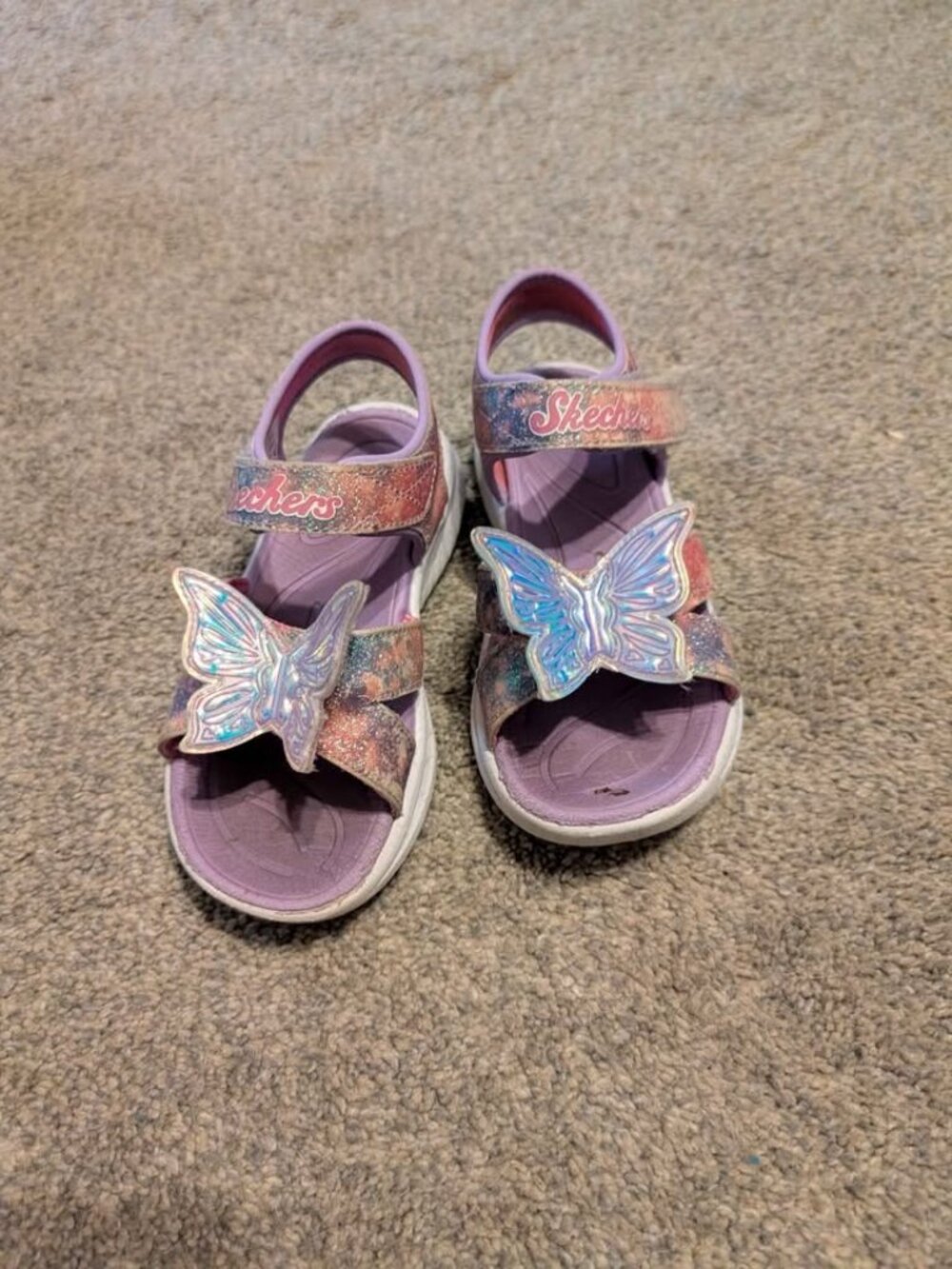Sketchers light up butterfly sandals size 11